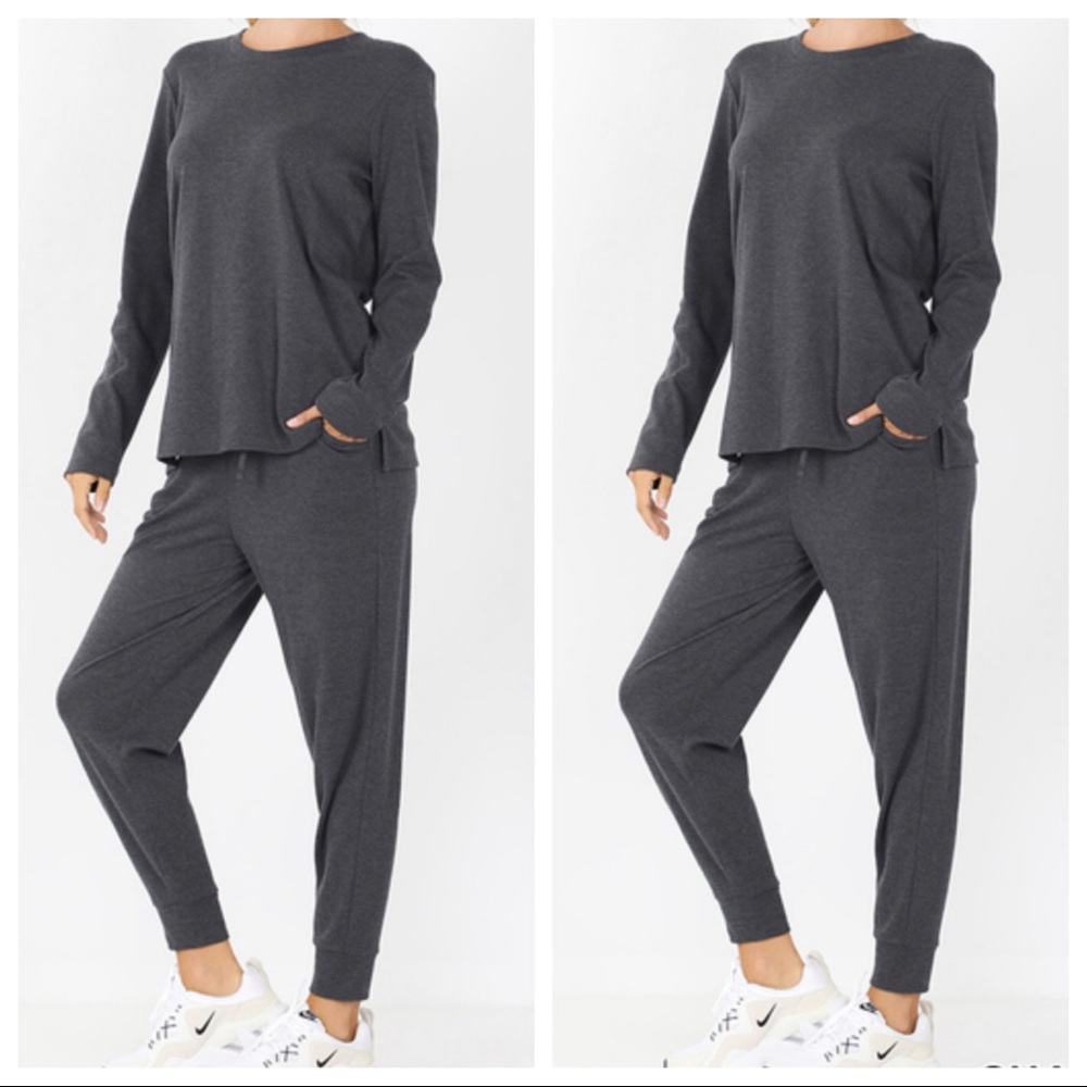 ✨LAST ONE✨Comfy Cozy 2 piece jogger set 
Soft - Picture 3 of 7